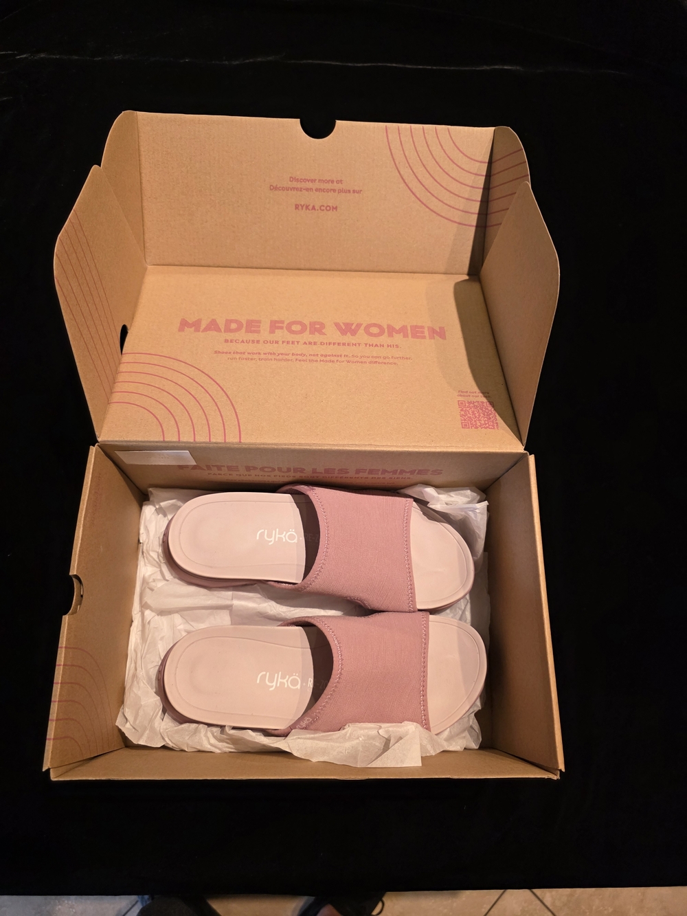 Ryka Women's Blush Pink Slide Sandals